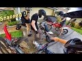 PIT BIKE SQUAD! SNAPPED HANDLEBARS!!