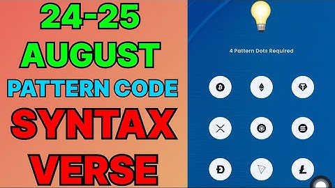 24 & 25 August Syntax Verse Daily Vault Pattern Code | Syntax Verse Quiz Answer 24 August |