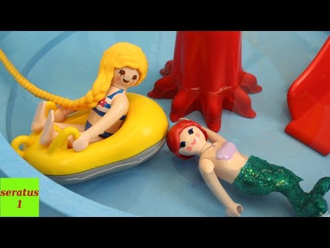 Arielle und Rapunzel im Aquapark Playmobil Film seratus1 Stop Motion