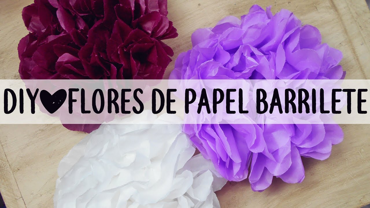 DIY ♥ Flores de papel Barrilete ♥ YouTube