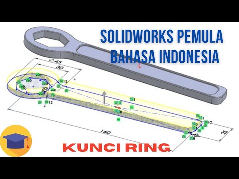 Belajar Solidworks bahasa Indonesia untuk pemula - Membuat Kunci Ring
