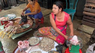 A Rainy Wet Street Market Life In Yangon Myanmar 🇲🇲