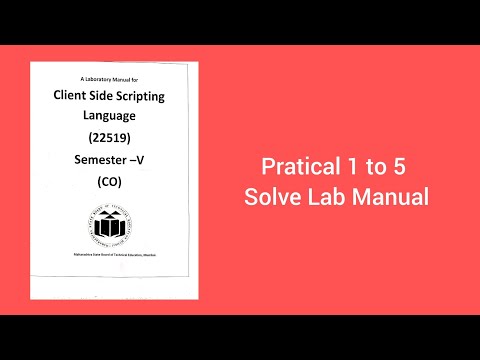 Client Side Scripting Solve Lab Manual.  #msbte  #labmanual