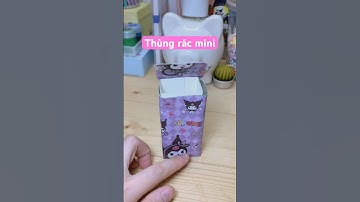 Tái chế vỏ hộp sữa Milo thành thùng rác mini 😍😍 | DIY Mini Dustbin #shorts #umegiay #dustbin #diy