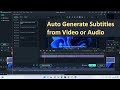 Auto Generate Subtitle from Video or Audio Using Wondershare Filmora Video Editor
