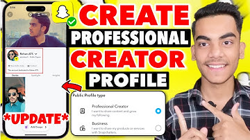 Create Professional Creator Profile On Snapchat | Snapchat Professional Account Kaise Banaye 2025