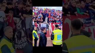 Trapani calcio - presidente Valerio Antonini sotto la curva