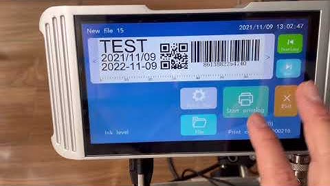 KX180 online inkjet printer User manual- how to insert Barcode and QR code