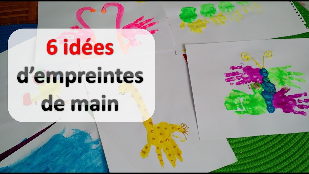 Peinture  🎨 6 idées d'empreintes de mains à réaliser avec les