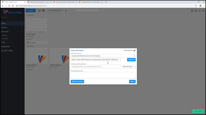 Create and Share Drawings with Electra Cloud