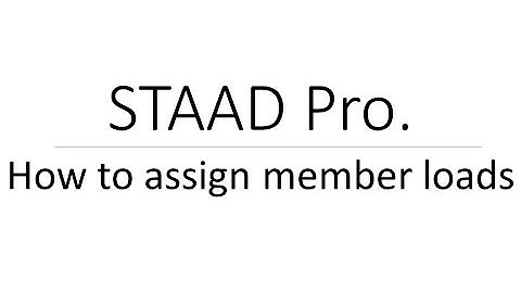 how to assign member loads in STAAD Pro?