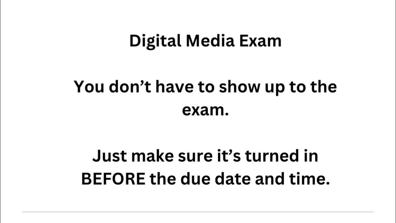 Digital Media Exam YouTube