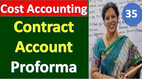 35.  Contract Account Proforma from Cost Accounting Subject