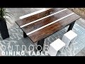 DIY OUTDOOR DINING TABLE | with aluminum inlay