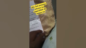 MJPRU University BSc 3rd semester ka physics ka paper2024-25