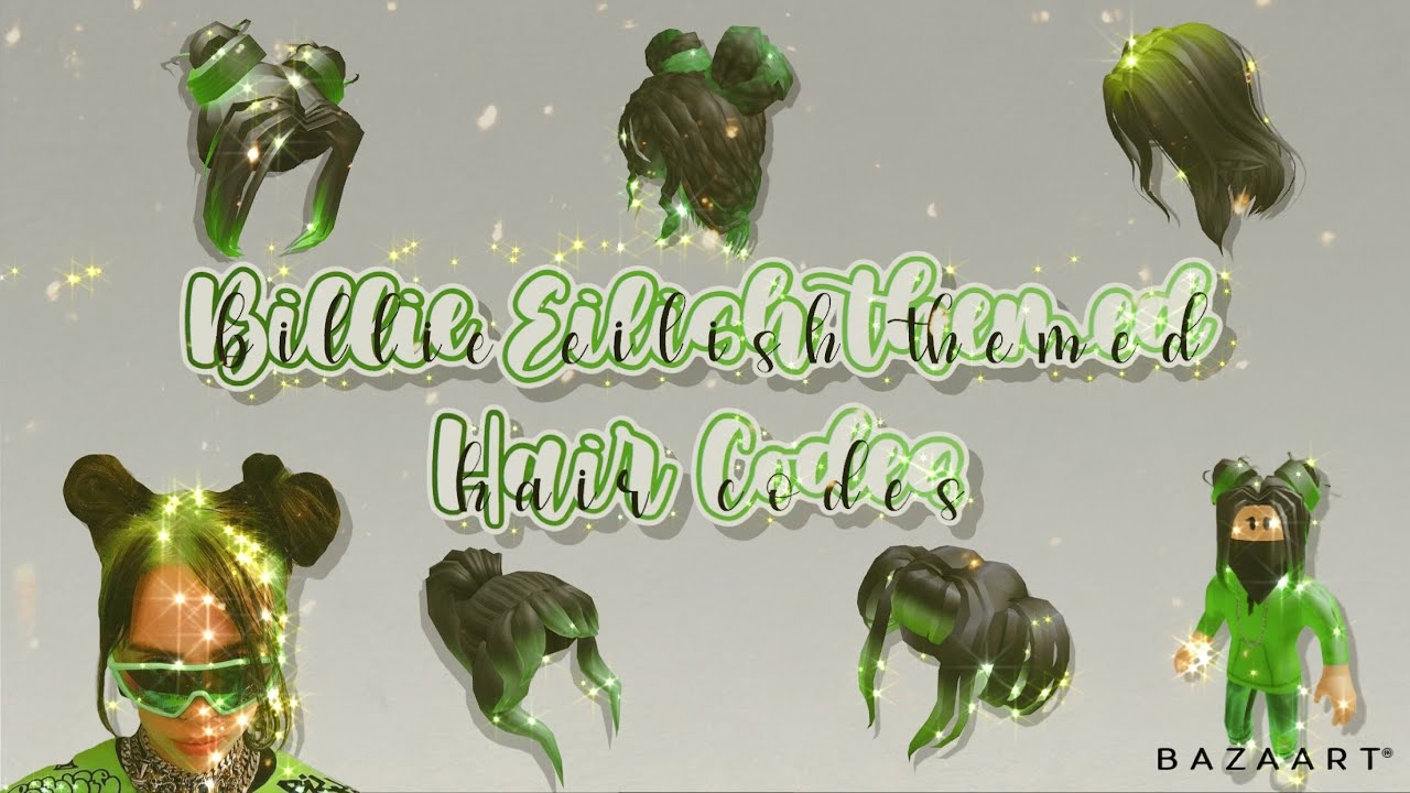 Green Billie Eilish Themed Hair Codes For Bloxburg Roblox Bloxburg Youtube - roblox ombre hair shirt codes