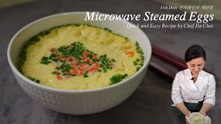 SubEng,Esp l How to make Gyeran jjim, Microwave Steamed Eggs l Quick & Easy Recipe by Chef Jia Choi