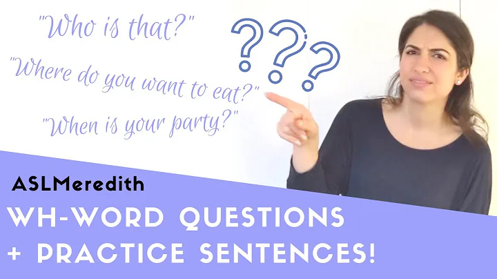 WH-question signs and sentences with WHO, WHAT,  WHEN, WHERE, WHY, and HOW in American Sign Language