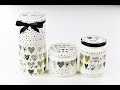 Decoupage jars - Painted jars - Decoupage tutorial - DIY painted glass - decoupage for beginners