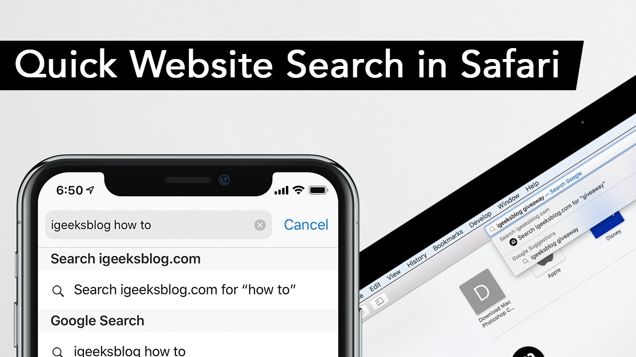 How to Use Quick Website Search in Safari for iPhone, iPad and Mac - YouTube