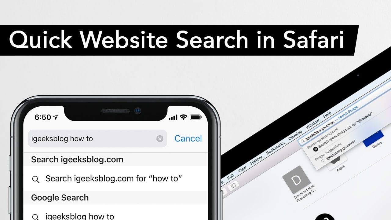 ios safari quick website search