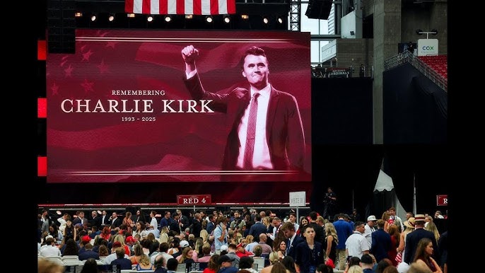 Watch Live: Thousands gather for Charlie Kirk memorial - YouTube