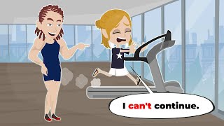 Lucy's Turbulent Gym Session | English Funny Animated Story | Lucy English