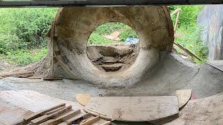 Building a DIY Skatepark with full pipe