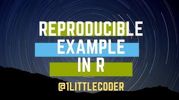 How to create a Reproducible Example in R using reprex