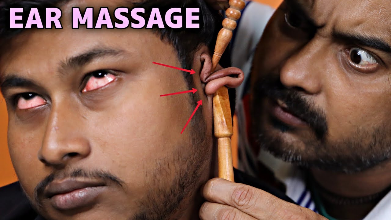 Ear Massage With Thai Wooden Tools Intense Head Massage And Neck