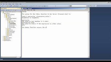 SQL ISNULL Function - how to use ISNULL Function