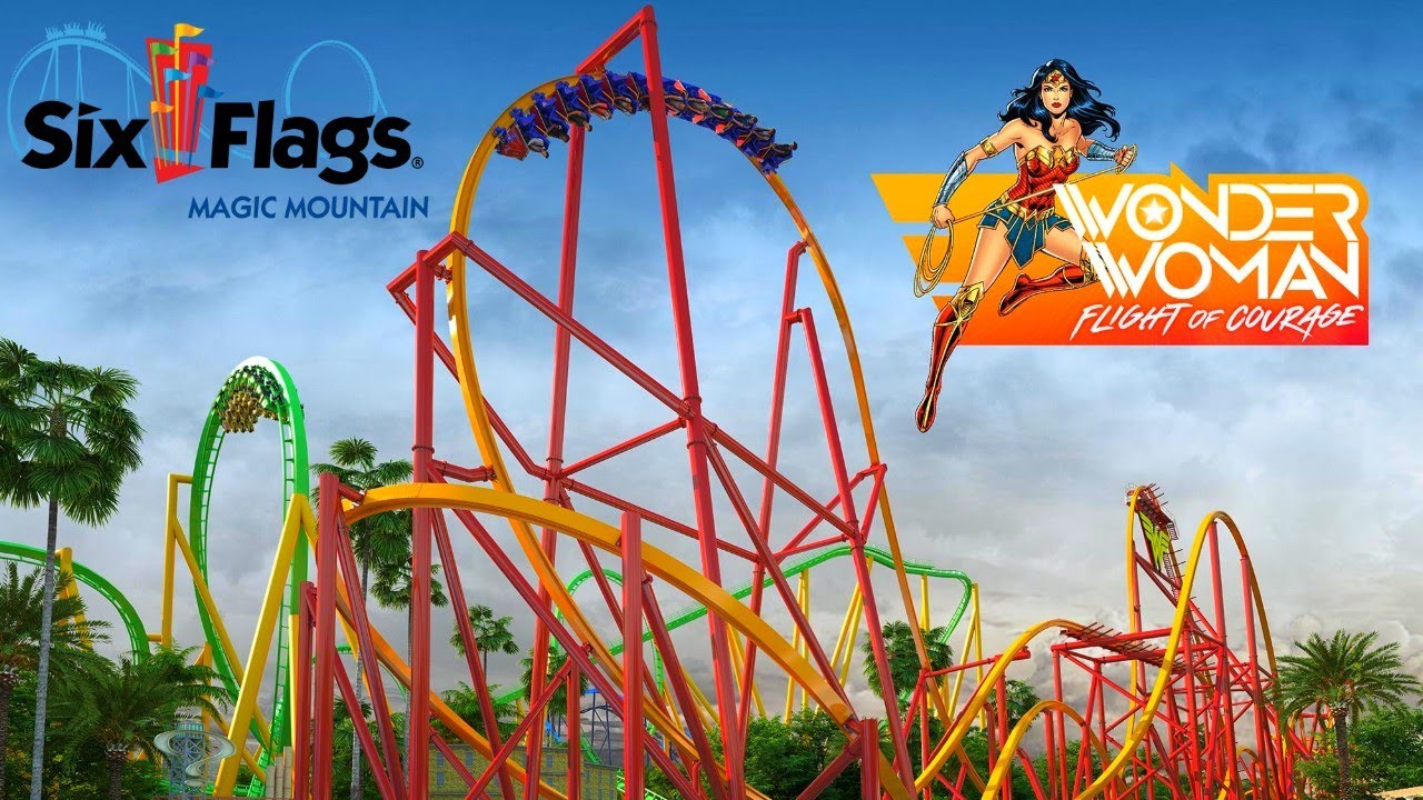 Wonder Woman RMC Single Rail Coaster Coming To Six Flags Magic Mountain In  2022 