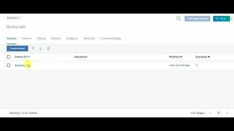 ¿Cómo crear un Intent? - IBM Watson Assistant