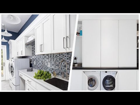 75-laundry-room-with-a-single-bowl-sink-and-white-cabinets-design-ideas-you'll-love-☆