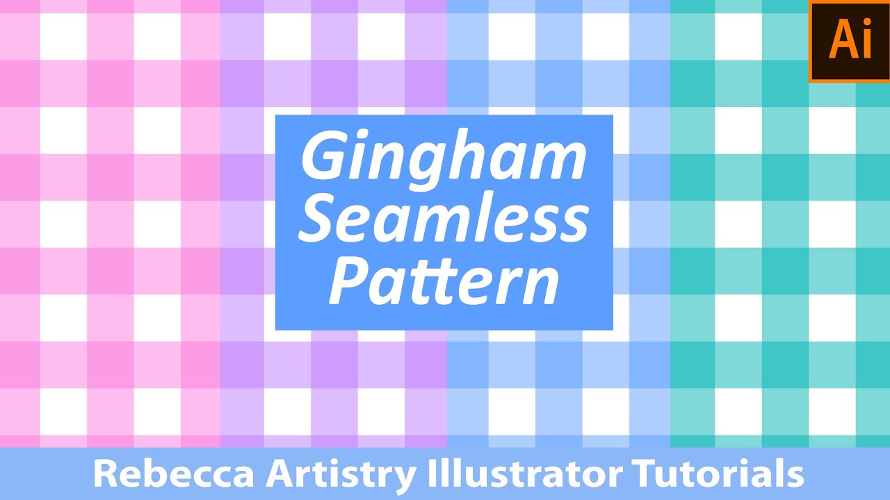 Classic Gingham Seamless Pattern/ Gingham Check in Adobe Illustrator ...