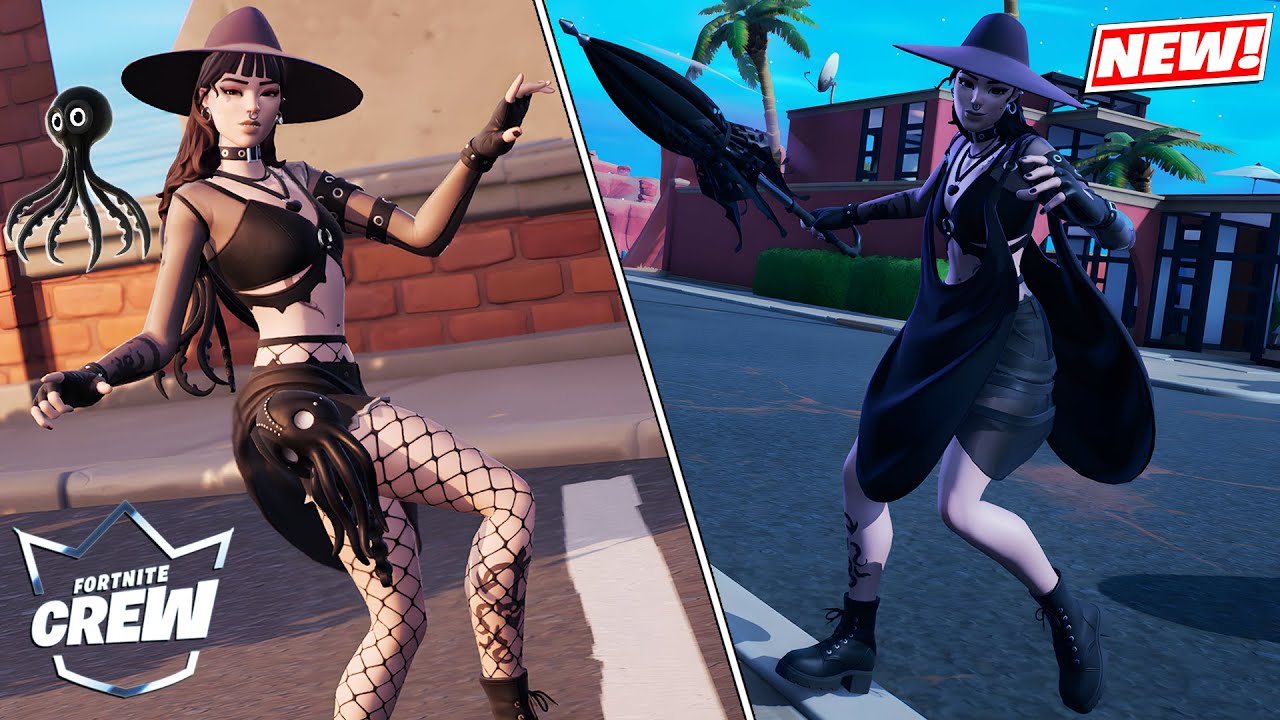 PHAEDRA Skin all styles Gameplay July 2022 Crew Pack! Fortnite YouTube