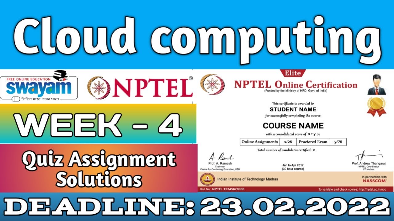 nptel cloud computing assignment 4 answers 2022