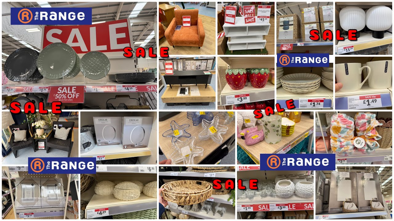 ♦️THE RANGE‼️SALE SALE‼️AMAZING REDUCTIONS IN STORES😍HOME DECOR, FURNITURE, LIGHTS,DINING ITEMS🔹2025