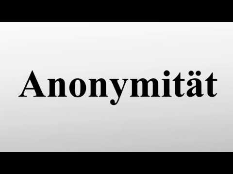 Video: Was ist ein Synonym für Anonymität?