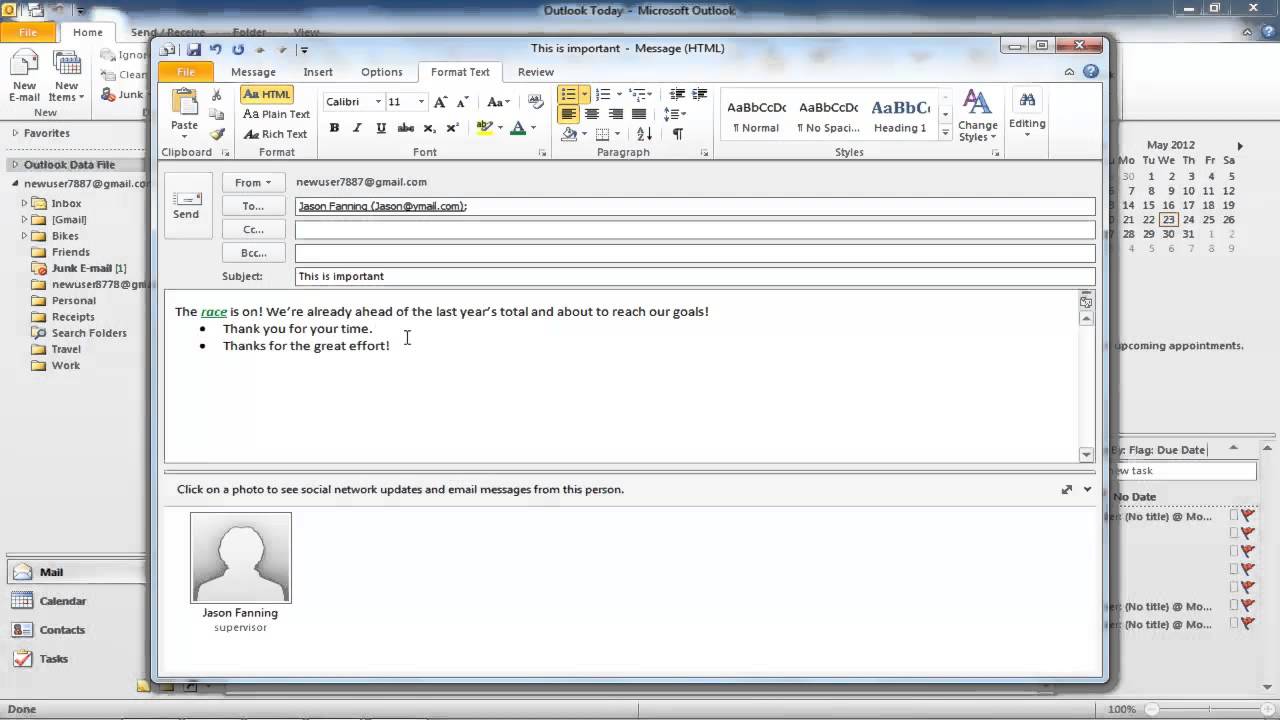 how-to-format-a-message-in-outlook-youtube