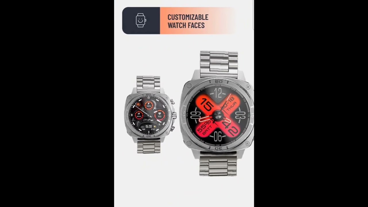 Porodo Chrono Steel Smart Watch -Silver