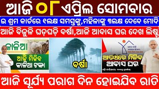 today's morning news odisha/8 April 2024/heavy to heavy rain/odisha news today/odisha samachar