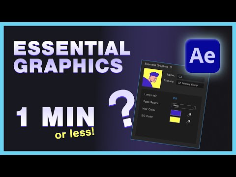 Learn Essential Graphics in 1 Min (After Effects)