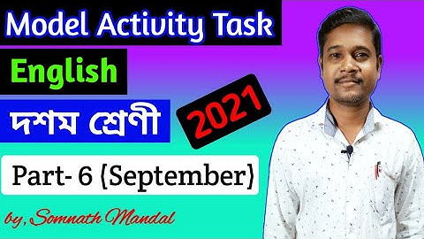 Class 10 English Model Activity Task Part 6 (September) // Wbbse Model Activity Task 2021