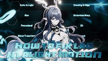 How to fix Lag in Alight Motion 🤔 Only 1% know about this settings 🤨 - (Alight Motion)