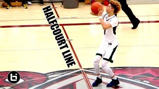 LaMelo Ball Crazy Halfcourt Shot! POINTS at The Line Then PULLS UP From It! LOL Stephen Curry Who!? screenshot 5