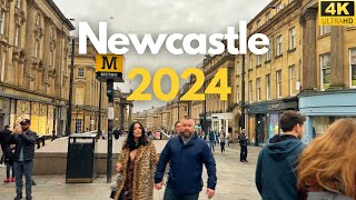 Newcastle, Walk around the City Centre 2024. 4K