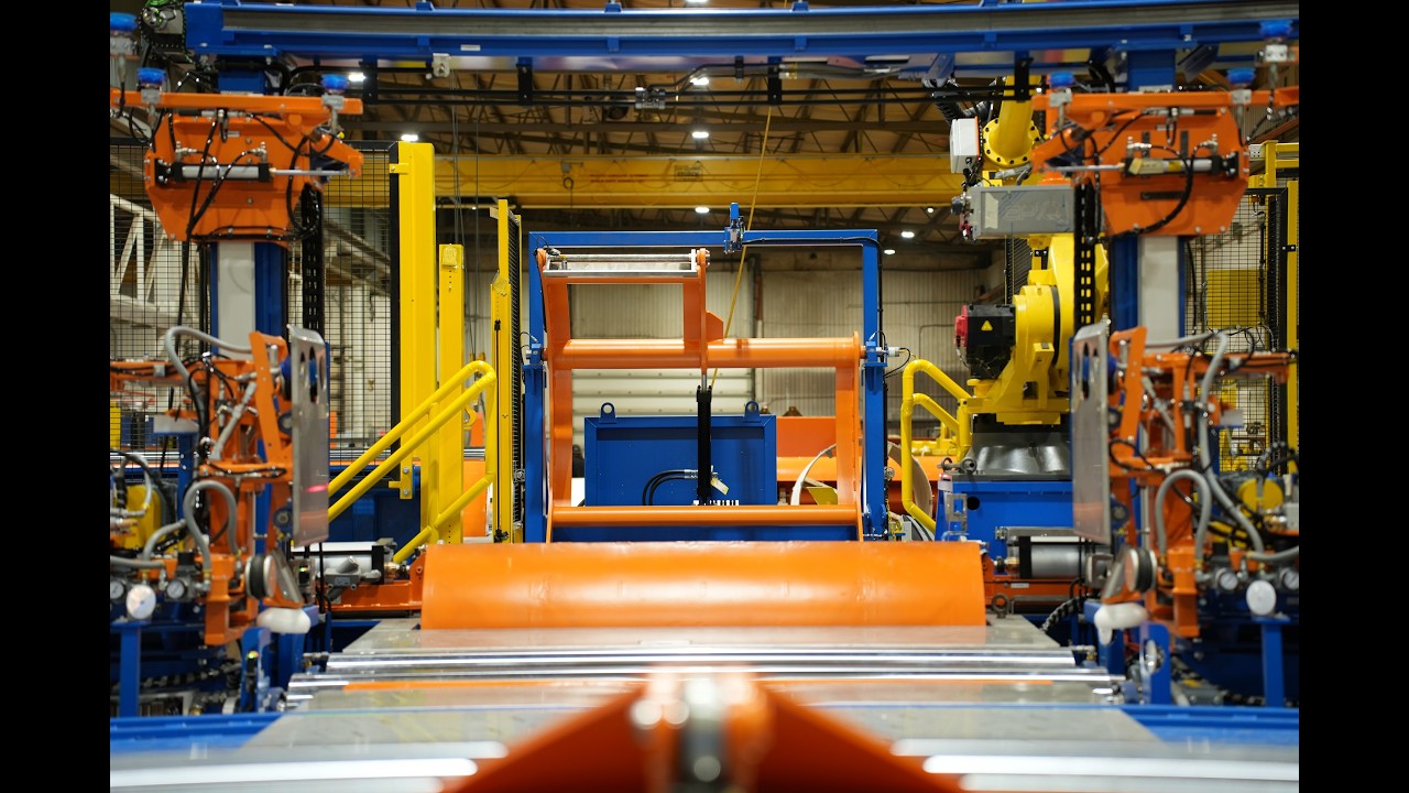 Ligne de manutention et d'emballage automatisé de rouleau / Automated Roll Handling & Wrapping Line