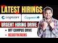 Cognizant , Uber , Capgemini Off Campus Drives | Freshers Jobs | 2026, 2025 Batch | Hiring Drives