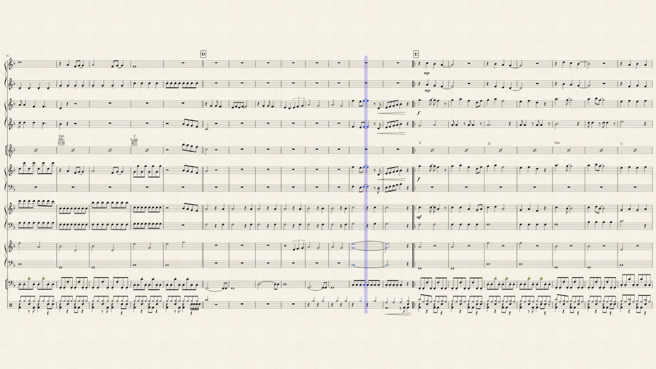 music score paper